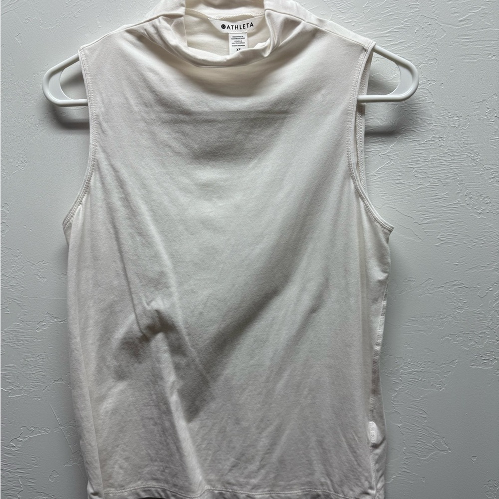 Athleta Cream High Neck Tank - size XS